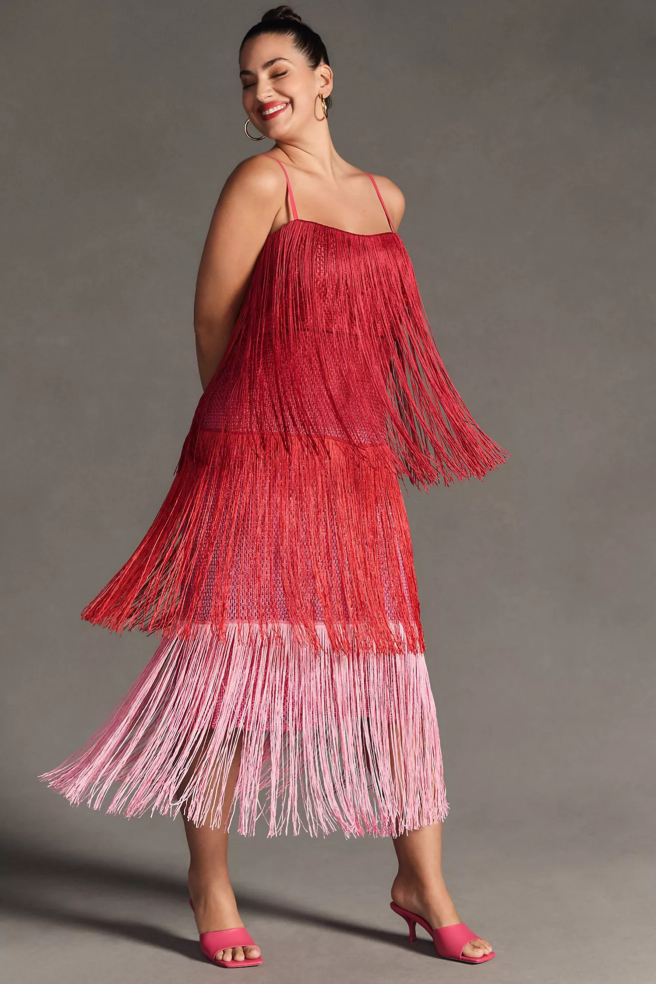 Let Me Be Tiered Fringe Ombre Dress | Anthropologie (US)