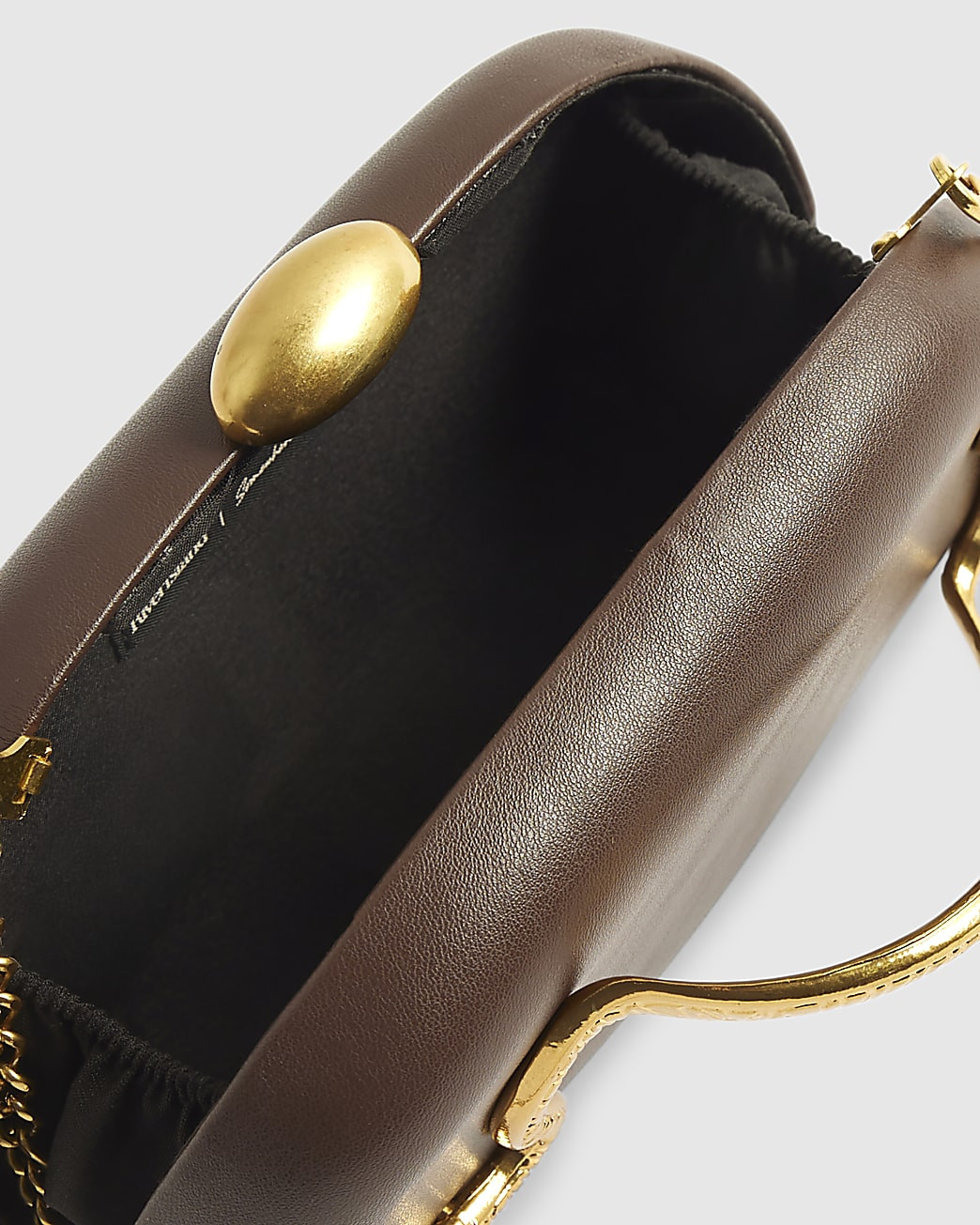 Brown Snake Trim Clutch Bag | River Island UK & IE