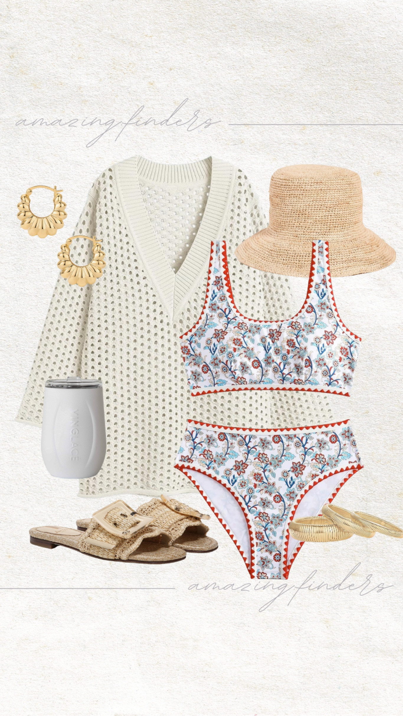 Herseas Women's Bikini Sets Floral Print Whip Stitch 2 Piece Swimsuits High Waisted Scoop Bathing Suits,
Women's 2 Piece Floral Print Bikini Set Y2K Tankini Set Boho High Waist Swimsuit Full Coverage Bathing Suit Beachwear,
Saodimallsu Women Crochet Cover Up Long Sleeve Deep V Neck Hollow Out Sweater Oversized Beach Mini Dress Bathing Suit Coverup,
Sam Edelman Women's Bambi Slide Sandal,
Hat Attack Women's Chic Crochet Straw Bucket Hat,
PAVOI Stainless Steel 14K Gold Plated Waterproof Flexible Stretch Chunky Bangle for Women | Cobra Bracelet,
PAVOI 14K Gold Plated Bold Statement Hoop Earrings for Women - Trendy Boho Ribbed Croissant Scallop Peach Puffy Jewelry Chunky Gold Earrings,
Vinglacé Stainless Steel Stemless Wine Glass- Insulated Wine Tumbler with Glass Insert and Sip Lid, 10 oz, Rose

Follow my shop @amazingfinders on the @shop.LTK app to shop this post and get my exclusive app-only content!

#liketkit 
@shop.ltk
https://liketk.it/55NKD

#LTKTravel #LTKSwim #LTKSaleAlert