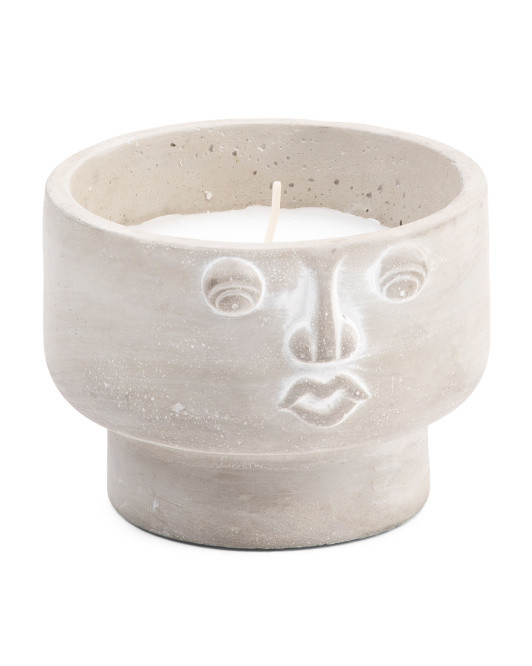 Made In Poland 24oz Cement Face Citronella Candle | TJ Maxx