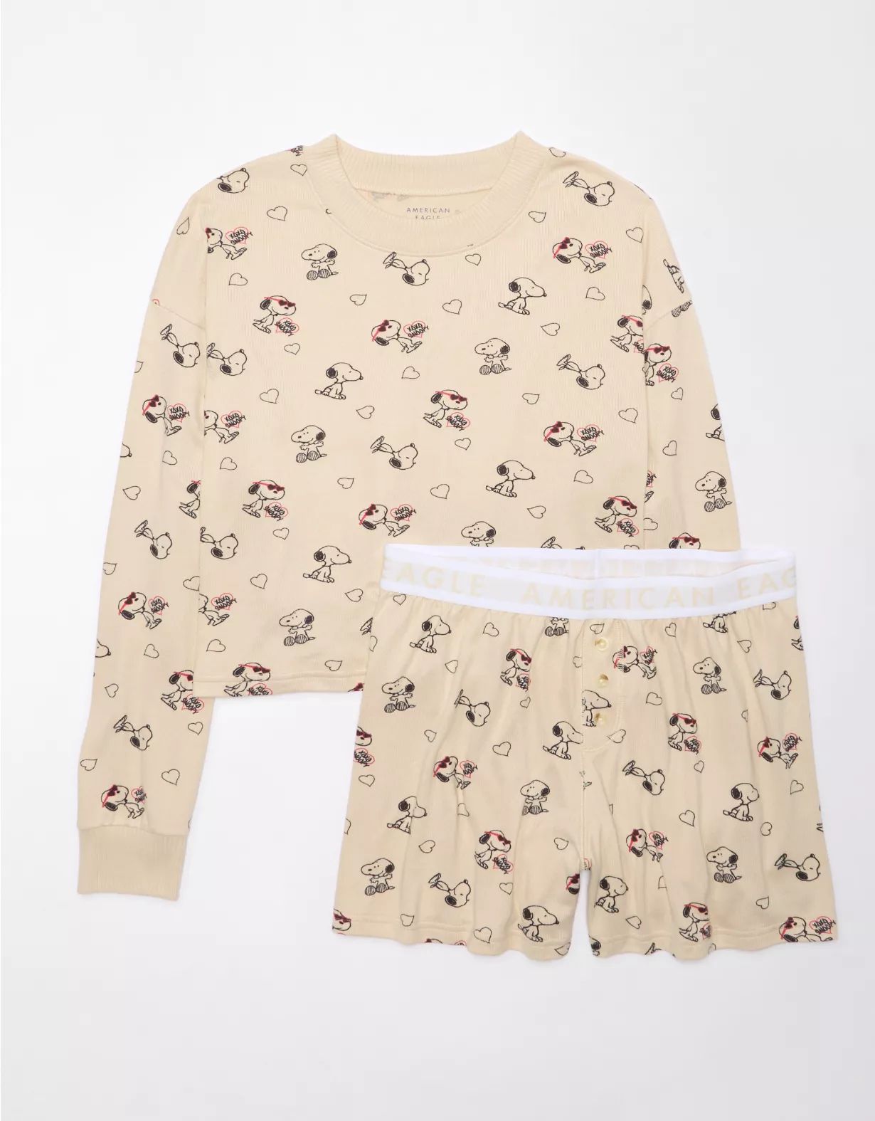 AE Snoopy Plush PJ Set | American Eagle Outfitters (US & CA)