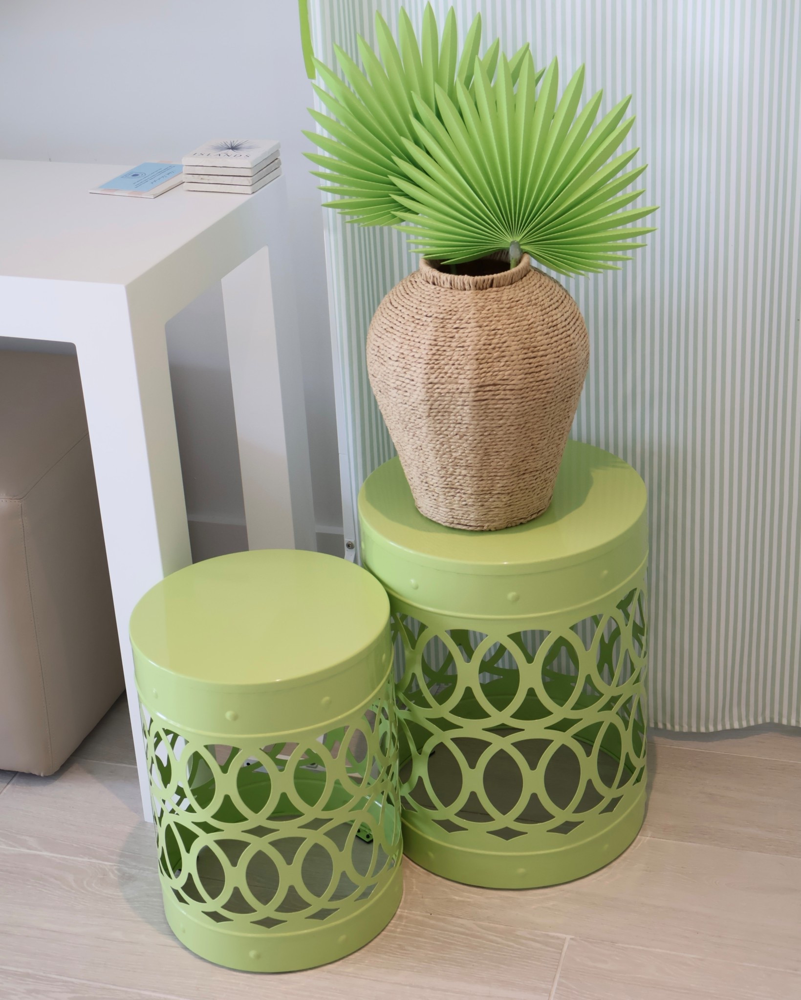 Used these lime green nesting side tables as display risers for my sister’s bachelorette party and they worked perfectly for elevating decor and enhancing the photo op! 💚📸

These green metal nesting tables double as drink tables, accent tables, or party display stands and are such a fun way to add height and dimension to a bachelorette photo backdrop, bridal shower decor setup, or other event display. I love using nesting tables as risers for party styling because they make it easy to create layered displays for party favors, cocktails, desserts, and decor.

If you’re planning a bachelorette party, bridal shower, girls weekend, or themed party, these are such a versatile hosting piece you can reuse later as living room side tables, patio accent tables, or small space nesting tables.

Perfect for party hosting, event styling, bachelorette decor ideas, bridal shower tablescapes, drink station styling, dessert table risers, and modern accent furniture.

#LTKSaleAlert #LTKHome #LTKWedding