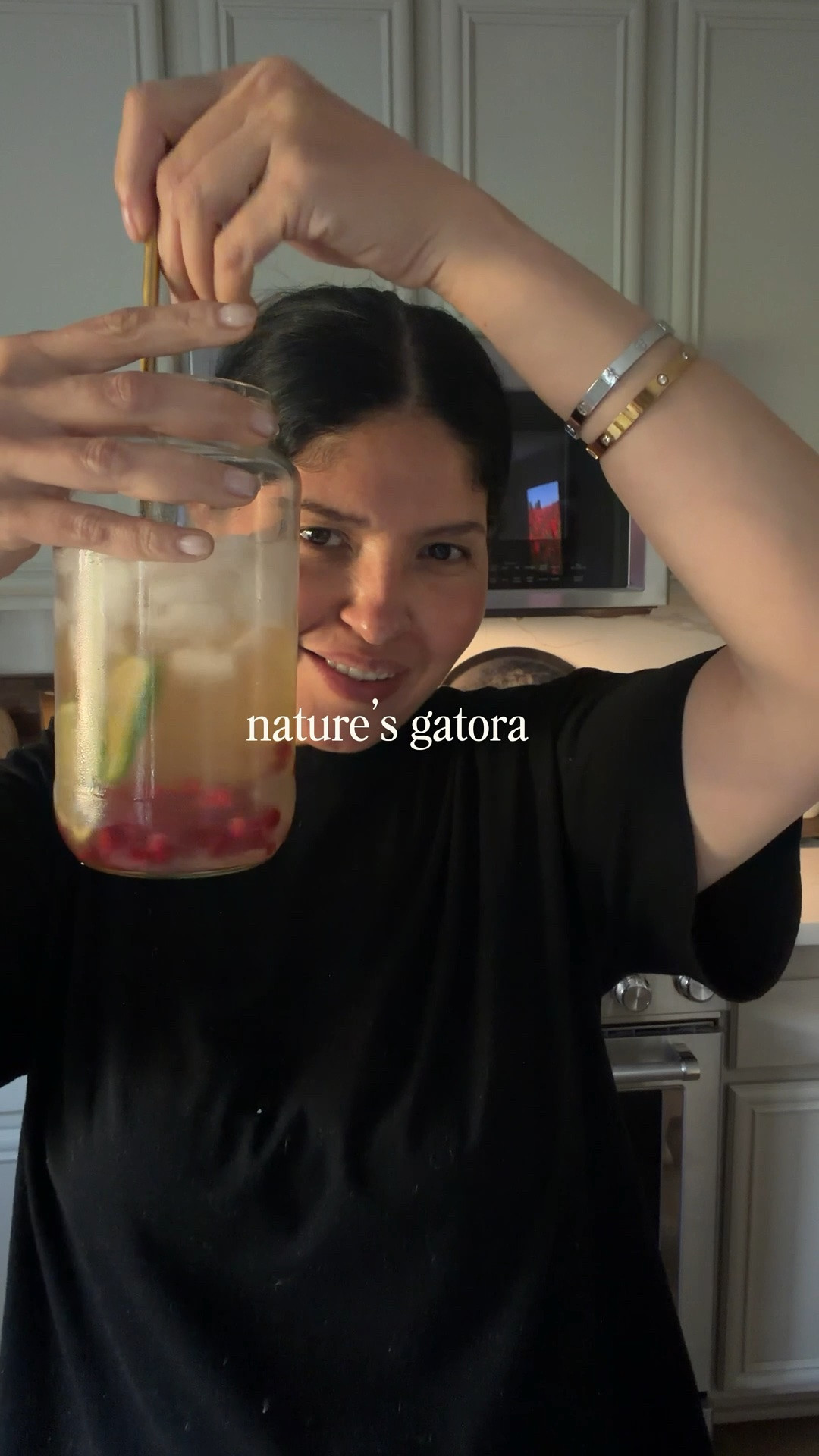 Natures Gatorade recipe: 

Ingredients:
-1 can coconut water (about 2 cups)
- 1 cup of water 
- 1/2 lemon juiced
-1/2 lime juiced
- 1/4 cup of pomegranates
-1 tsp maple syrup or honey
-1/4 tsp salt

lots of ice and oh yeah!

#LTKSeasonal #LTKfoodie #LTKvlog