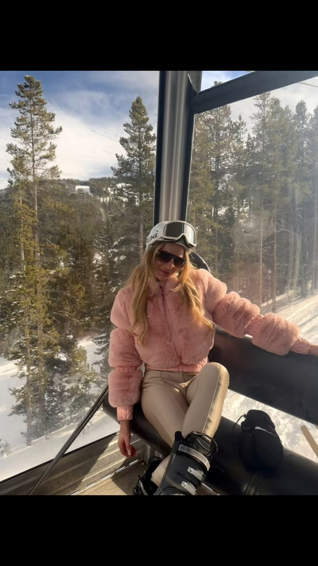 This pink faux fur puffer is surprisingly warm and the perfect pop against the snow. Pairing it with cream base layers to keep the palette soft.
• Fit Tip: The jacket runs true to size; I’m wearing a XS
• Key Pieces: CELINE goggles, GSOU jacket (Goldbergh look a like) , and slim-fit ski pants.
Apres ski
Chalet chic
Pink
Valentine
Ski coat
Ski trends

#LTKValentine #LTKgrwm #LTKdayinmylife