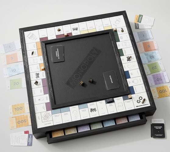 Wooden Monopoly Board Game - Luxury Edition | Pottery Barn (US)