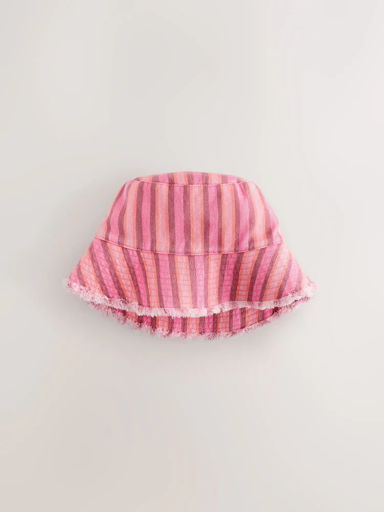 Stripe Pink Bucket Hat (3mths-16yrs) | Next US