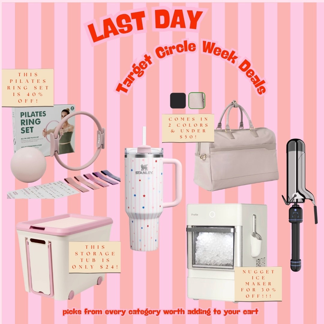 Last day of Target Circle Week deals across every category 🙌 The Pilates ring set is 40% off, the nugget ice maker is 30% off, the weekender bag is under $50 in 2 colors, and the storage tub is only $24. Picks worth adding to your cart before it’s over! All linked!

#LTKdayinmylife #LTKgrwm #LTKootd