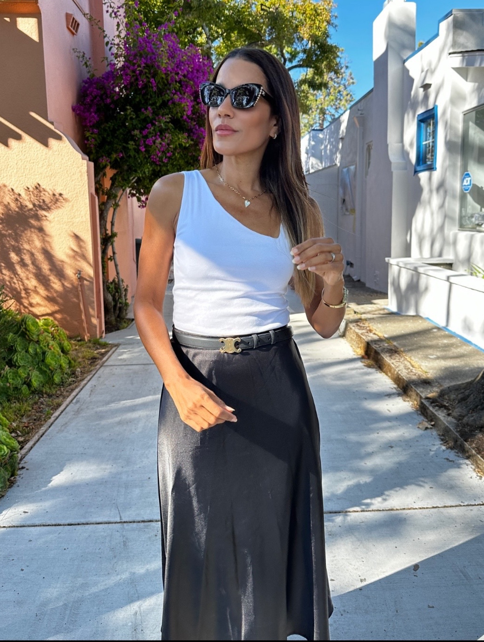 Satin skirt. Cute outfit.summer outfit . Chic summer outfit 

#LTKstyletip #LTKU #LTKunder100