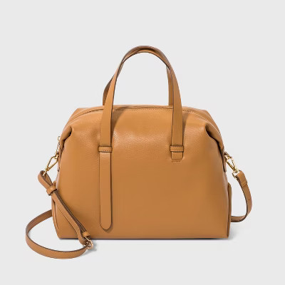 Soft Satchel Handbag - A New Day™ Caramel | Target