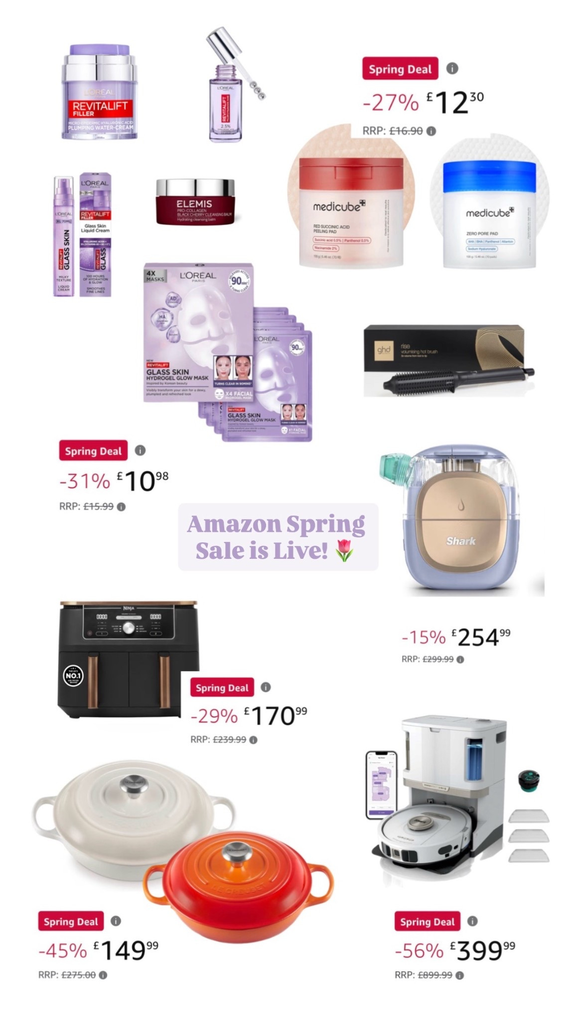 A round up of the best of the Amazon spring sale! 🌷 

Amazon sale beauty products discount hoover 
