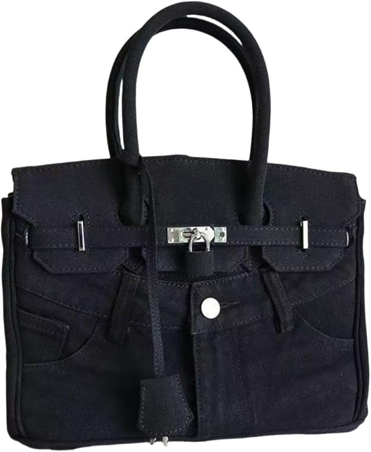Denim Tote Bag for Women, Large Capacity Crossbody Bag, Casual Beach Purse Bag, Shoulder Bags for... | Amazon (US)