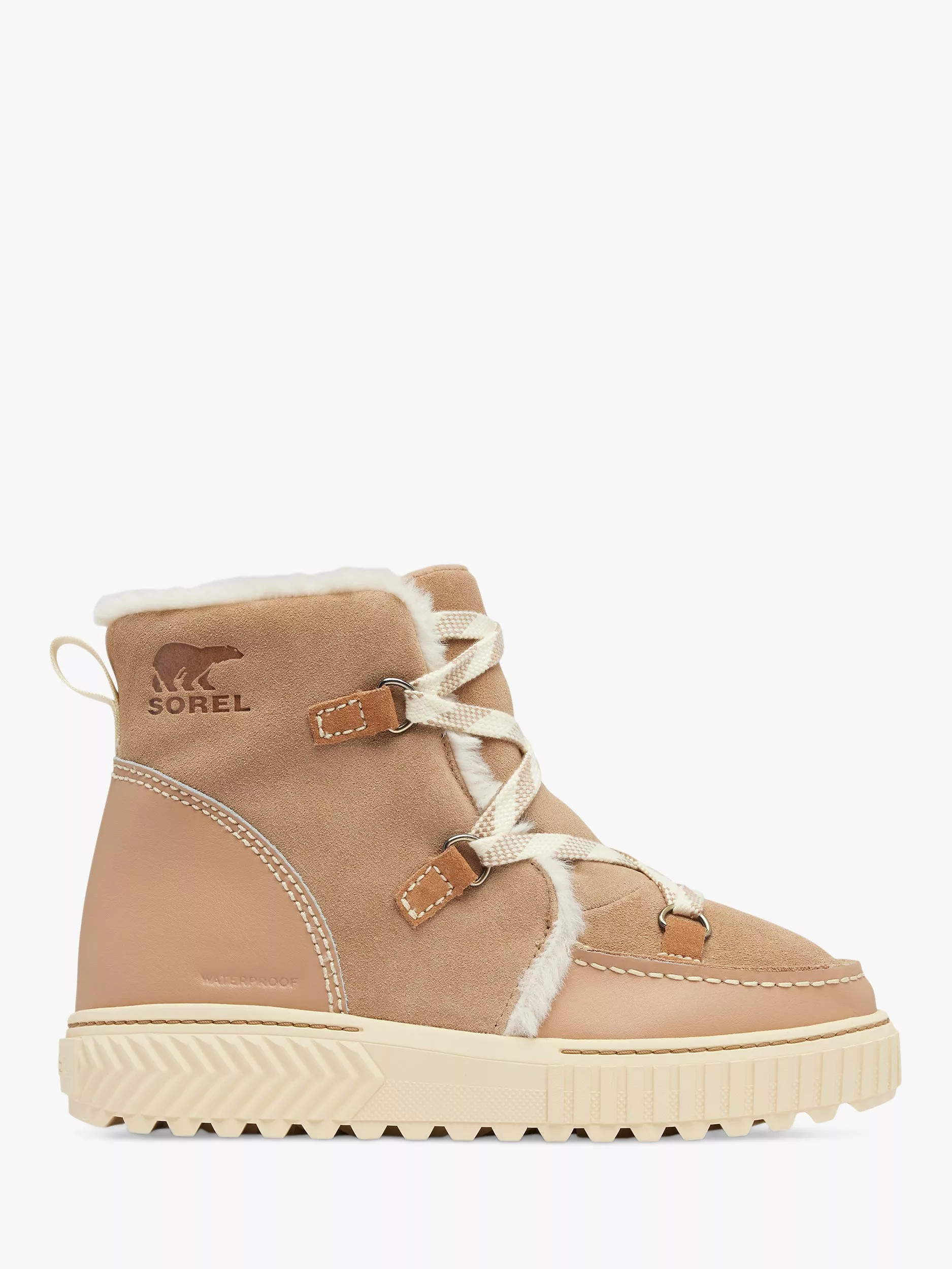 SORELOna Alpine Waterproof  Suede Walking Boots, Dusty Tan/Tawn | John Lewis (UK)