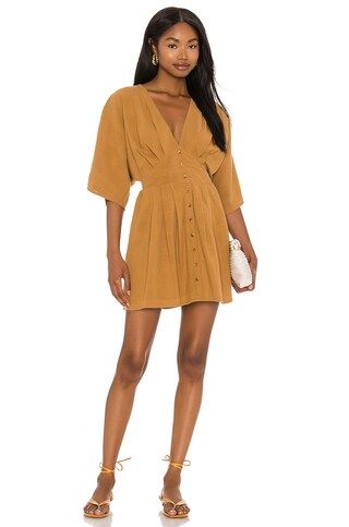 AMUSE SOCIETY Sandalwood Woven Mini Dress in Mocha from Revolve.com | Revolve Clothing (Global)