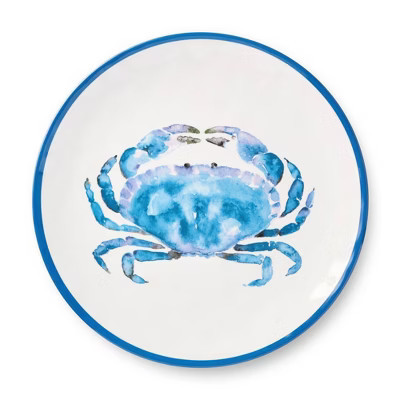 Certified International (Set of 6) 11" Beach House Crab Melamine Dinner Plates | Target