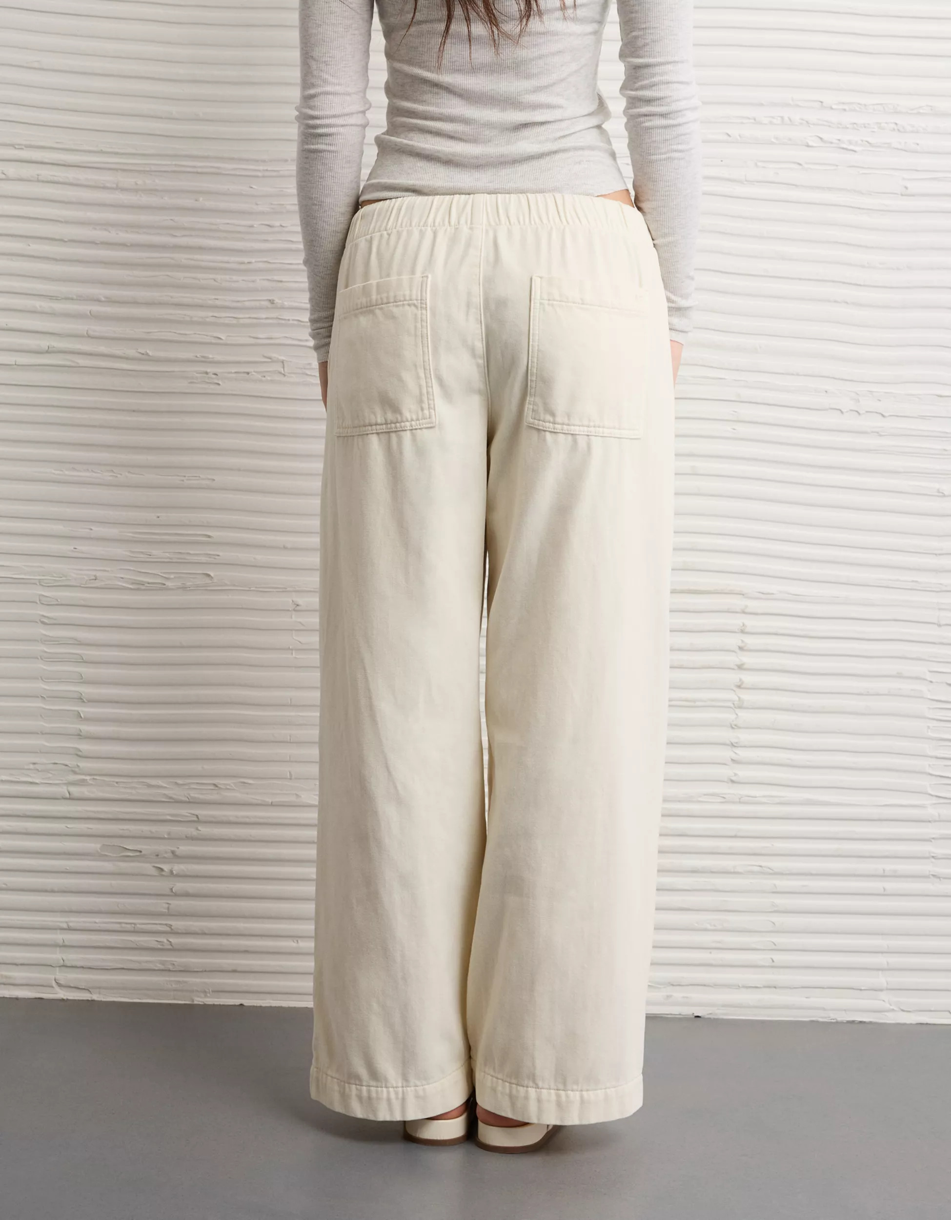 AE Cozy Dreamy Drape Low-Rise Ultra Wide-Leg Jean | American Eagle Outfitters (US & CA)