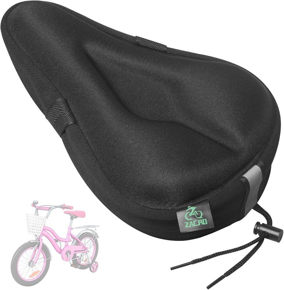 Zacro Gel Kids Bike Seat Cushion Cover for Boys & Girls, Anti-Slip Bike Seat Cover for Toddler, B... | Amazon (US)
