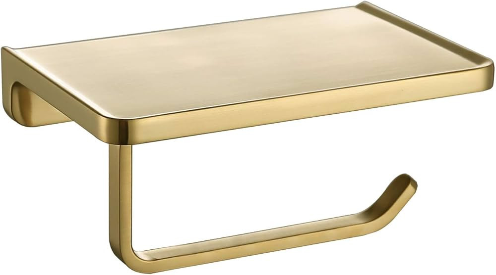 TRUSTMI Toilet Paper Holder with Phone Shelf, Bathroom Accessories Tissue Roll Dispenser Storage ... | Amazon (US)