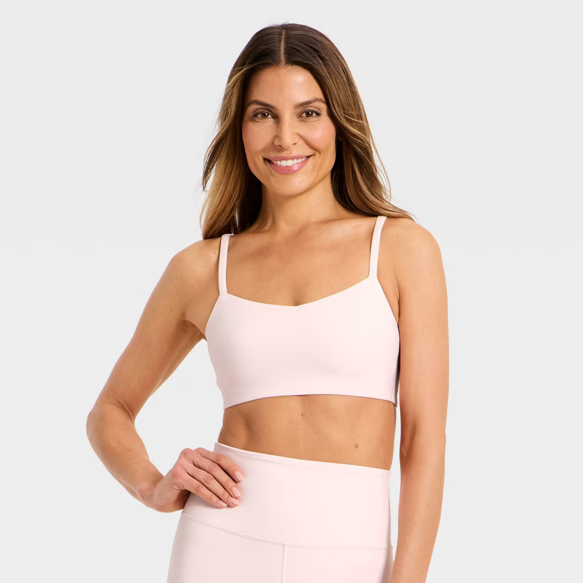 Women's Everyday Soft Light Support Strappy Sports Bra - All In Motion™ | Target