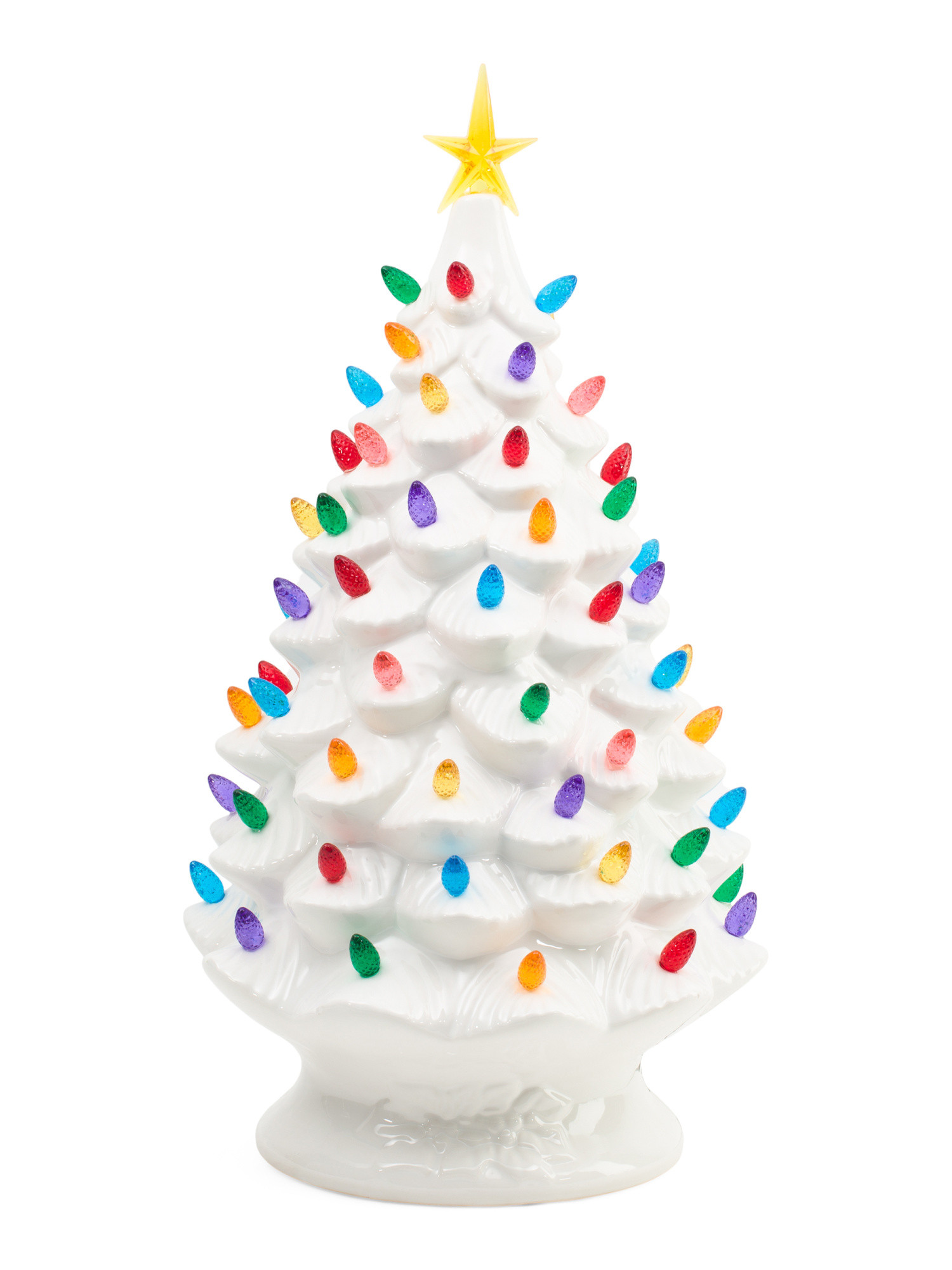 14.5x24 Ceramic Nostalgic Tree With Bulbs | Christmas In July | Marshalls | Marshalls