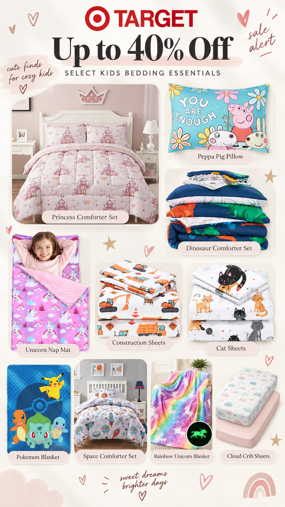 Target Up to 40% off select kids bedding essentials 

 #LTKHome #LTKSaleAlert #LTKKids