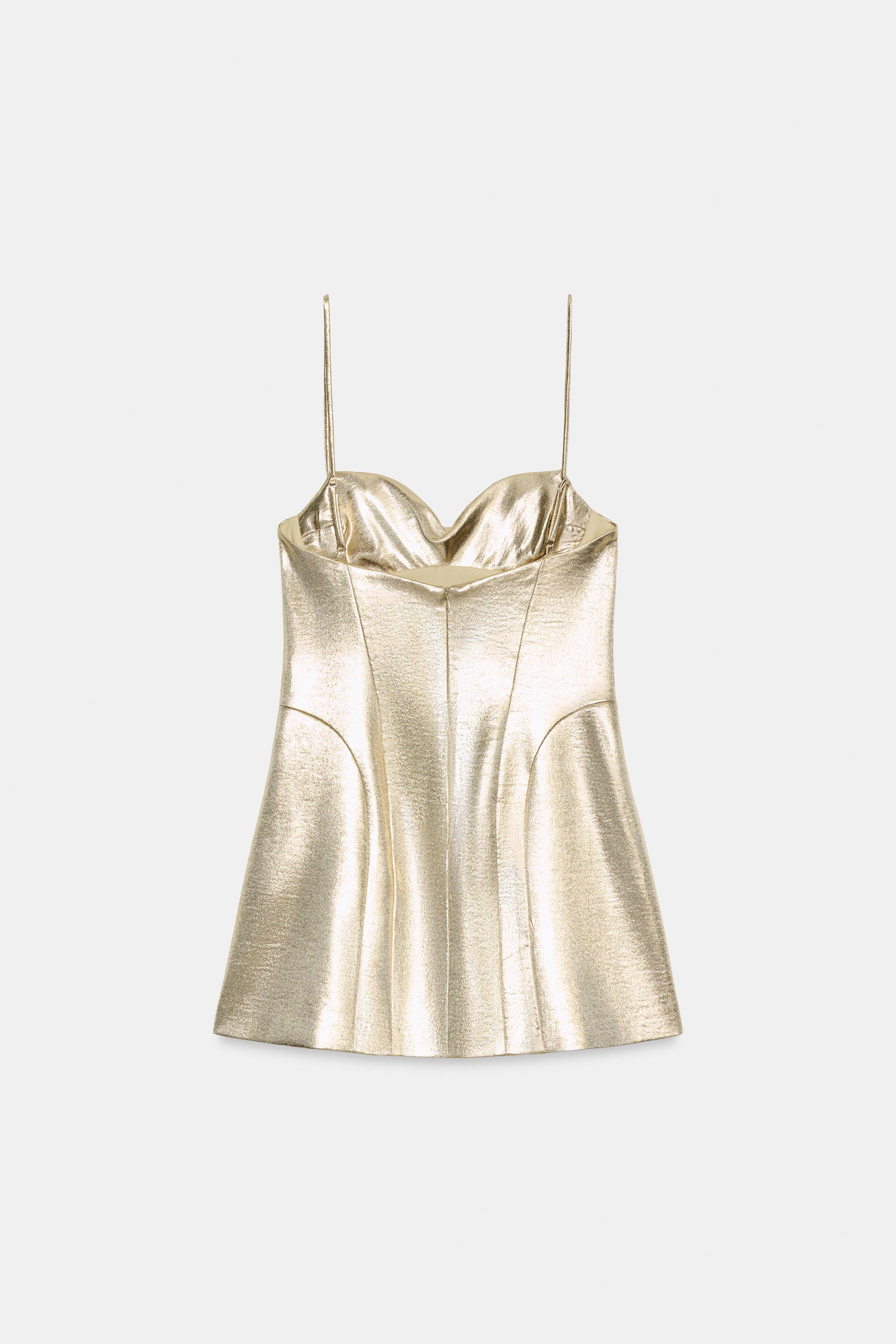 Model height: 181 cmMini dress with a sweetheart neckline and adjustable thin straps. Featuring p... | Zara UK