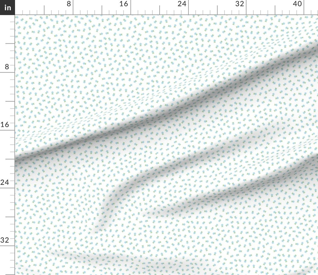 Blue Ditsy Daisy Flower Spring Easter Toss Fabric | Spoonflower | Spoonflower