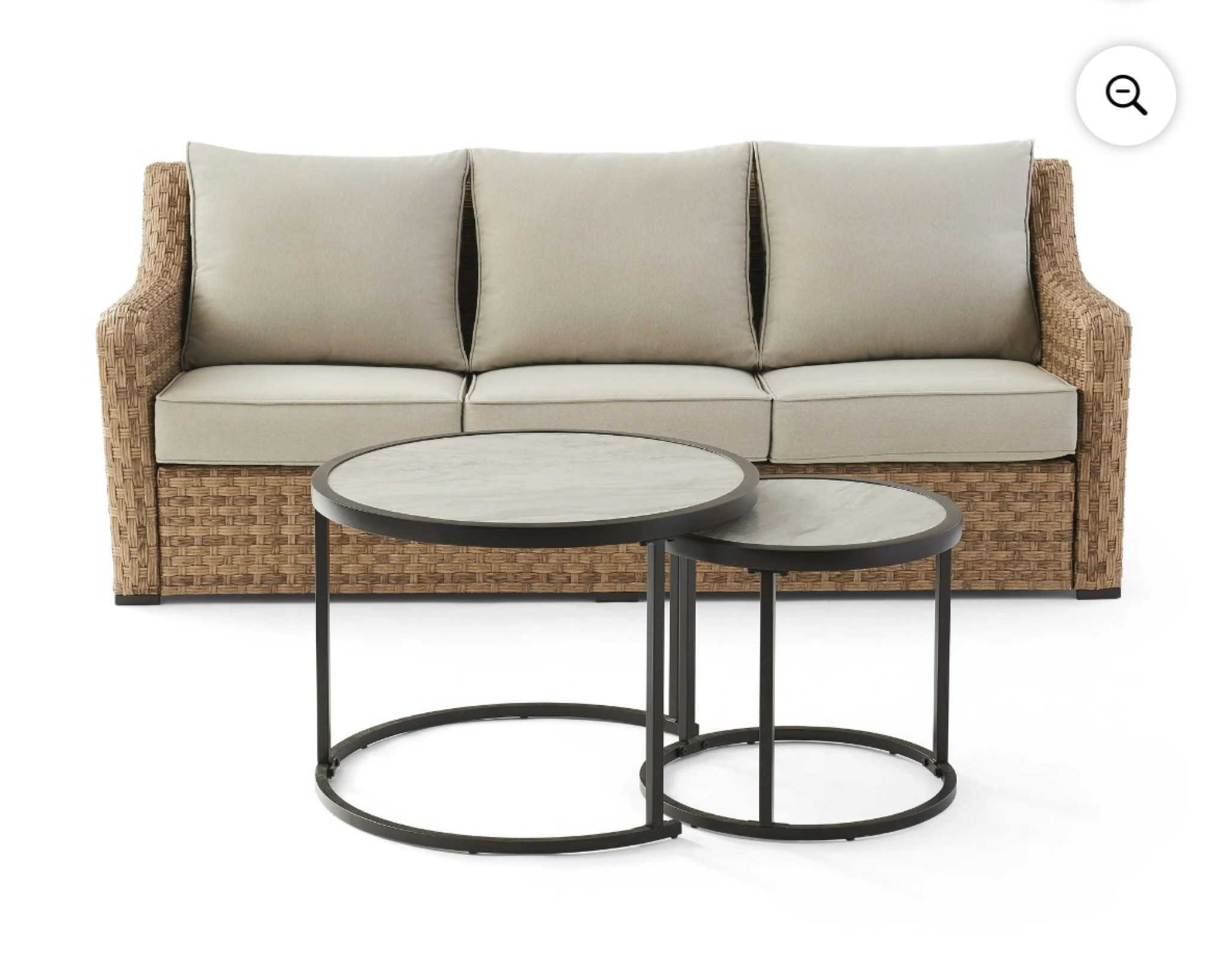 It’s back!!! 🥰My favorite patio set. The River Oaks. Trendy, luxe for less, pottery barn dupe, outdoor furniture, patio furniture, deck, viral set, viral, outdoor, spring, summer, patio

#LTKHome