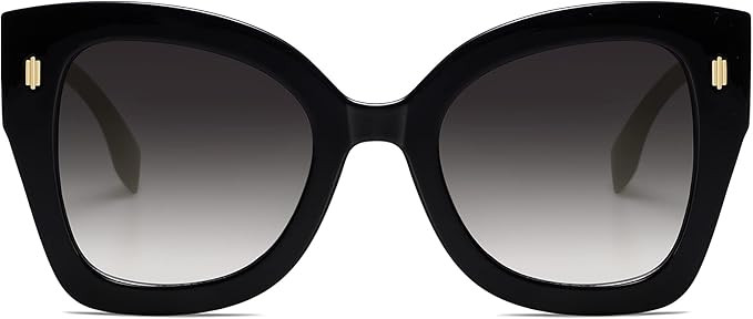 SOJOS Trendy Oversized Cat Eye Sunglasses Womens,Retro Square Butterfly Thick Sun Glasses For Wom... | Amazon (US)