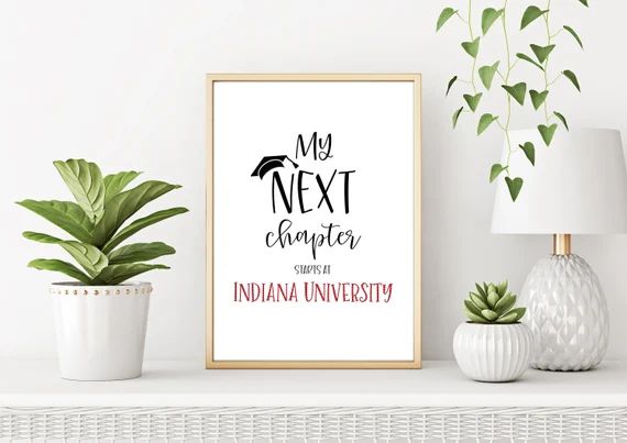 Graduation Printable, My Next Chapter Starts At, Personalized Graduation Decoration, Class of 202... | Etsy (US)