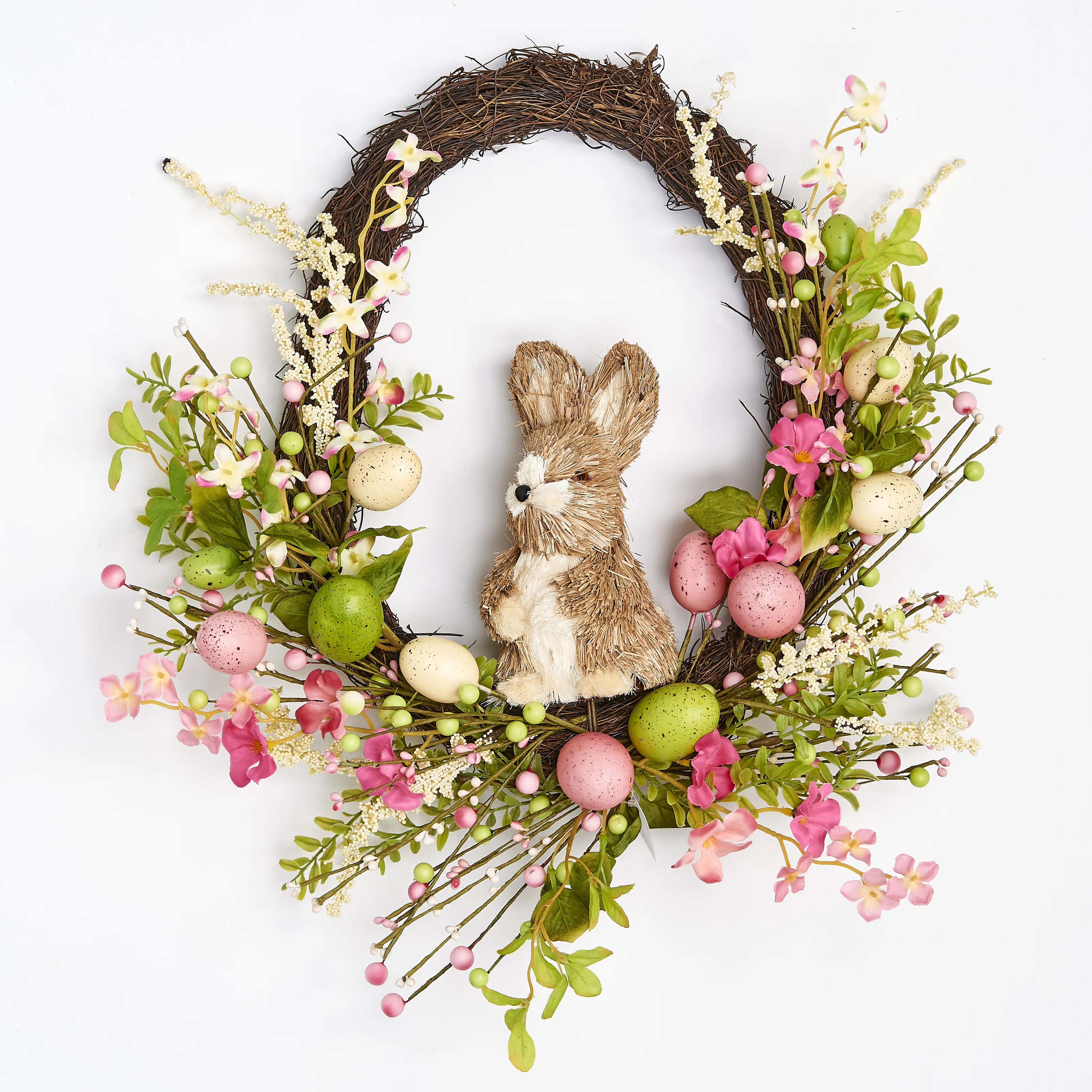 20" Easter Springtime Bunny Wreath | Wayfair North America