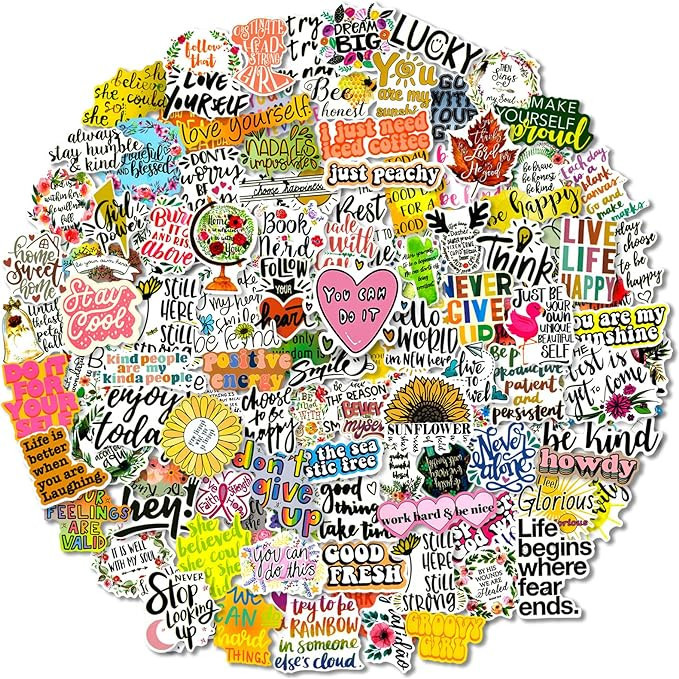 200 Pcs Inspirational Words Stickers, Motivational Quote Stickers for Teens and Adults Trendy Vin... | Amazon (US)