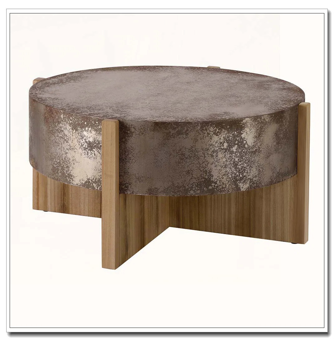 Rustic Coffee Table with Burnt Wood Legs | Wayfair North America