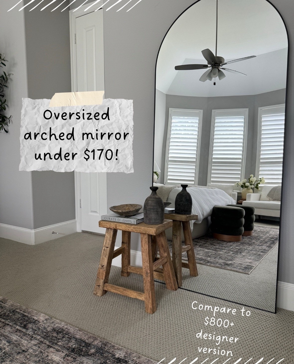 Big mirror energy on a budget! This oversized beauty looks high-end but is under $170. Who needs the $800 version when this one’s a total steal?

#mirrorgoals #homevibes #budgetfinds #decorcrush #designonadime