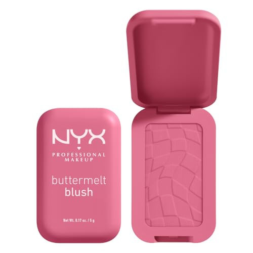 NYX PROFESSIONAL MAKEUP Buttermelt Powder Blush, Fade and Transfer-Resistant Blush, Up to 12HR Make Up Wear, Vegan Formula - For The Butta | Amazon (US)