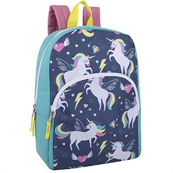 15"L Playful Printed Backpack for Travel and Commuting in Flying Unicorns | Walmart (US)