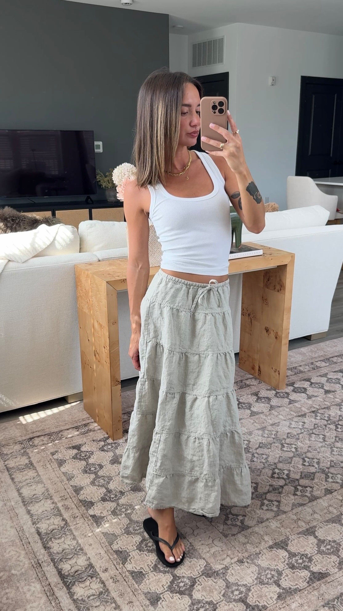 Bouquet Linen Skirt curated on LTK