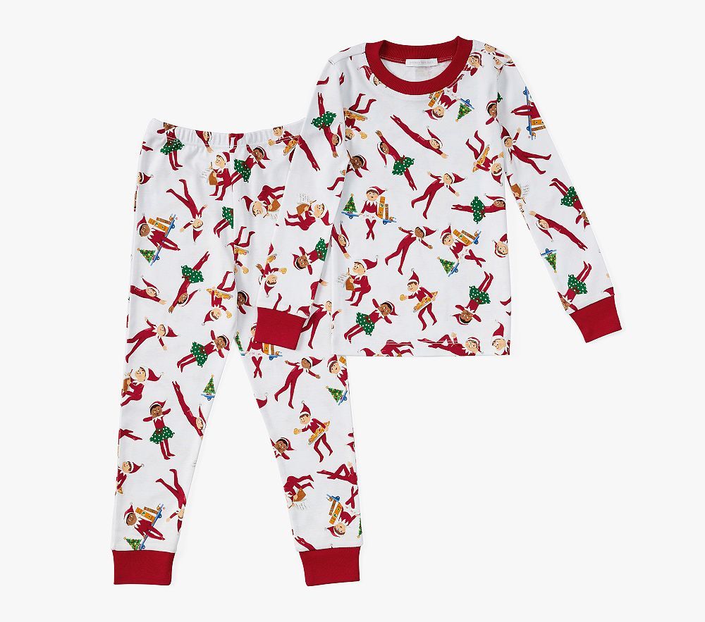 Organic Elf On The Shelf Tight Fit Pajama , 2t Size , Multi | Pottery Barn Kids
