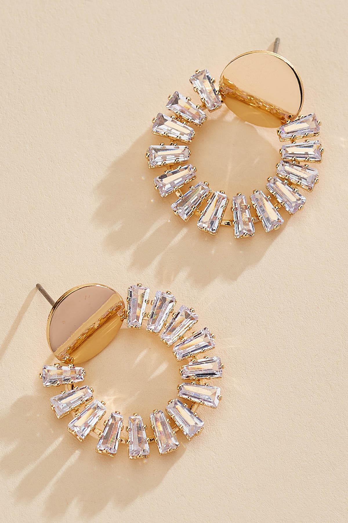 baguette circle earrings | Versona