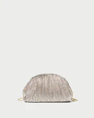 Bailey Champagne Pleated Dome Clutch | Loeffler Randall