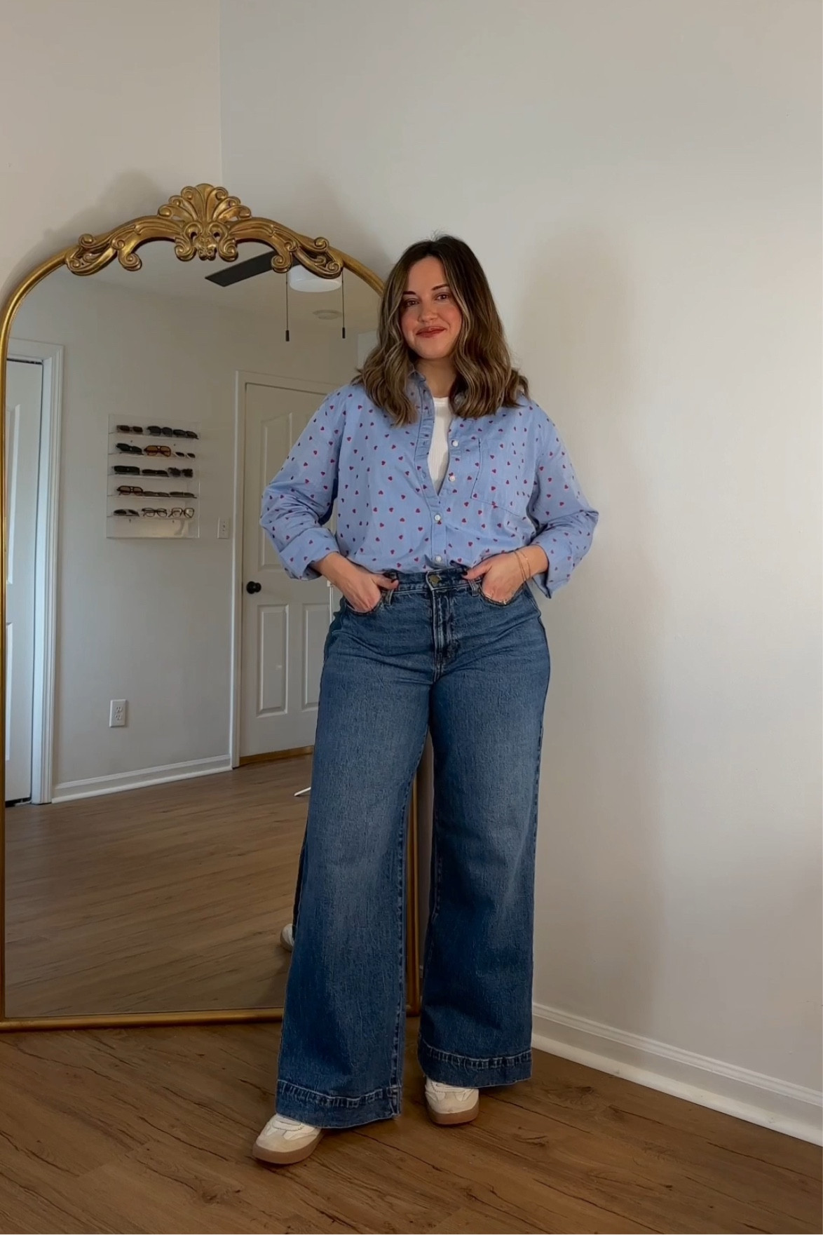 Code: 25KACEY at JCPenney!

Casual vday outfit- this top has little red hearts on it ♥️ wearing a medium.
Jeans- sized up 1 size
Sneakers- sized up 1/2 size 

#LTKSeasonal #LTKSaleAlert #LTKFindsUnder50