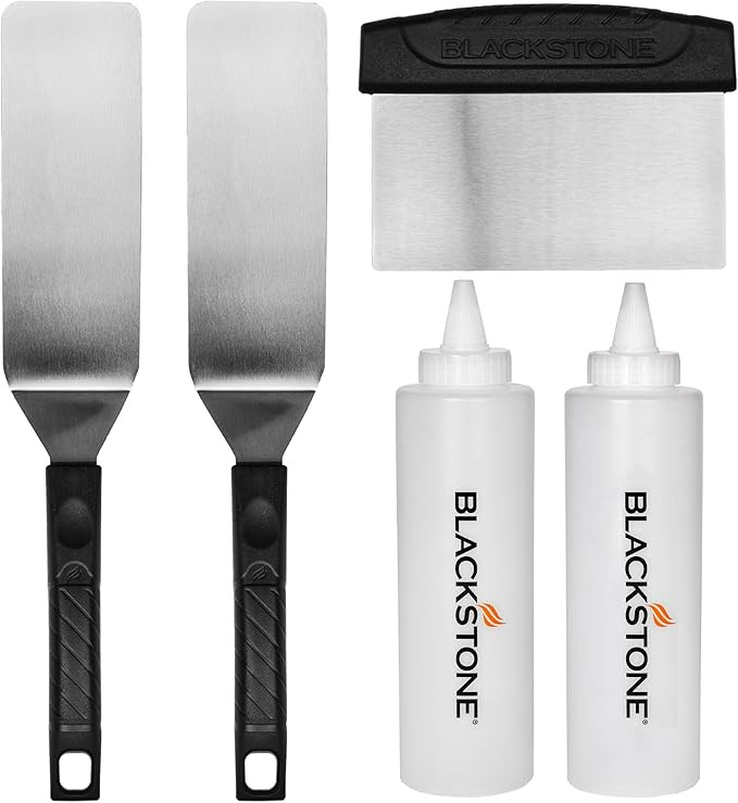 Blackstone 1542 5-Piece Professional Griddle Accessory Toolkit with 2 Squeeze Bottles, 2 Spatulas... | Amazon (US)