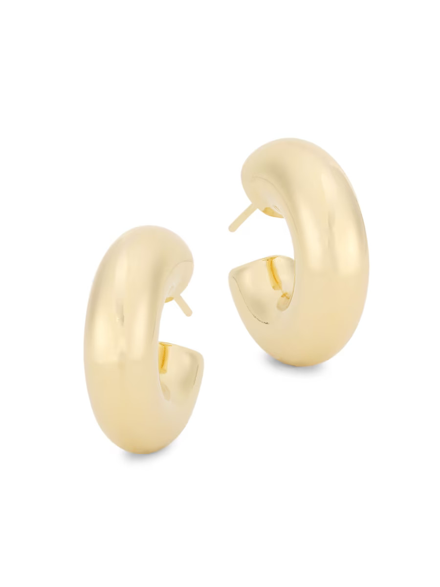 14K-Gold-Plated Bubble Hoop Earrings | Saks Fifth Avenue