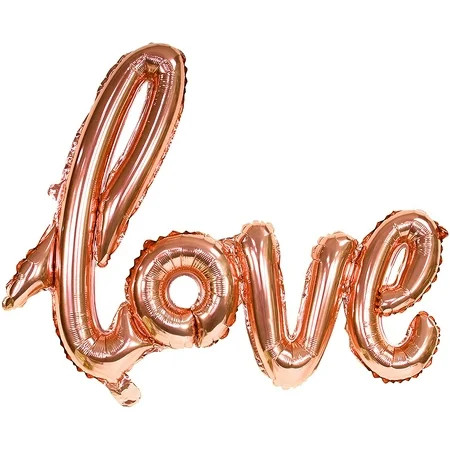 30 inch Rose Gold Love Hand Written Style Letter FOIL Balloon (Rose Gold) | Walmart (US)