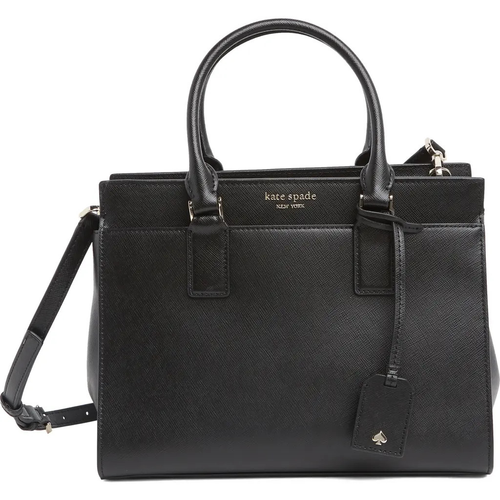 Kate Spade New York cameron medium leather satchel in Black at Nordstrom Rack | Nordstrom Rack