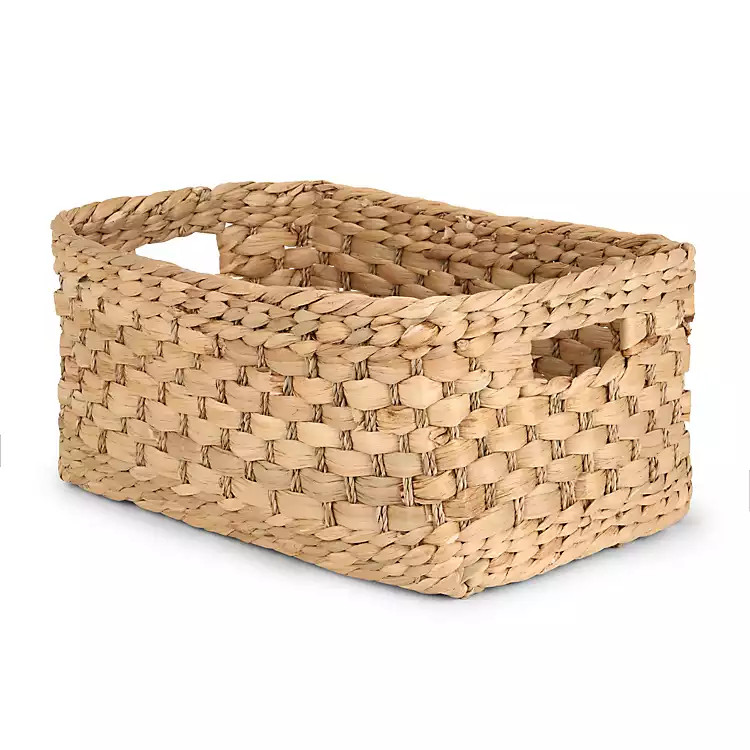 New! Medium Braided Water Hyacinth Basket | Kirklands