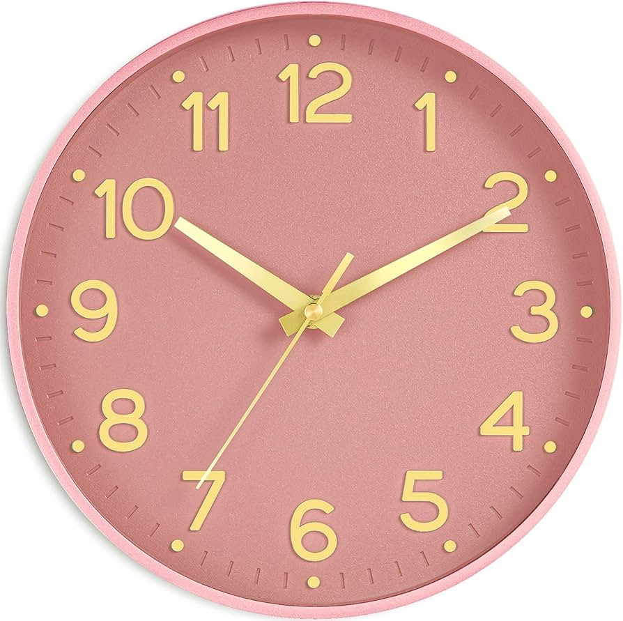 Roymnie Silent Wall Clocks Battery Operated 8 Inch-Modern Non Ticking Analog Clock Decorative for... | Amazon (US)