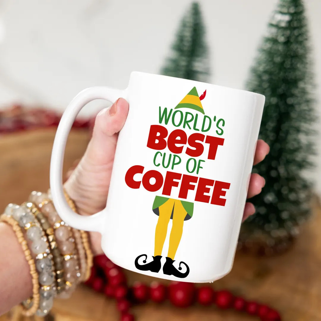 Christmas World's Best Cup of Coffee 15 Oz Mug - Etsy | Etsy (US)