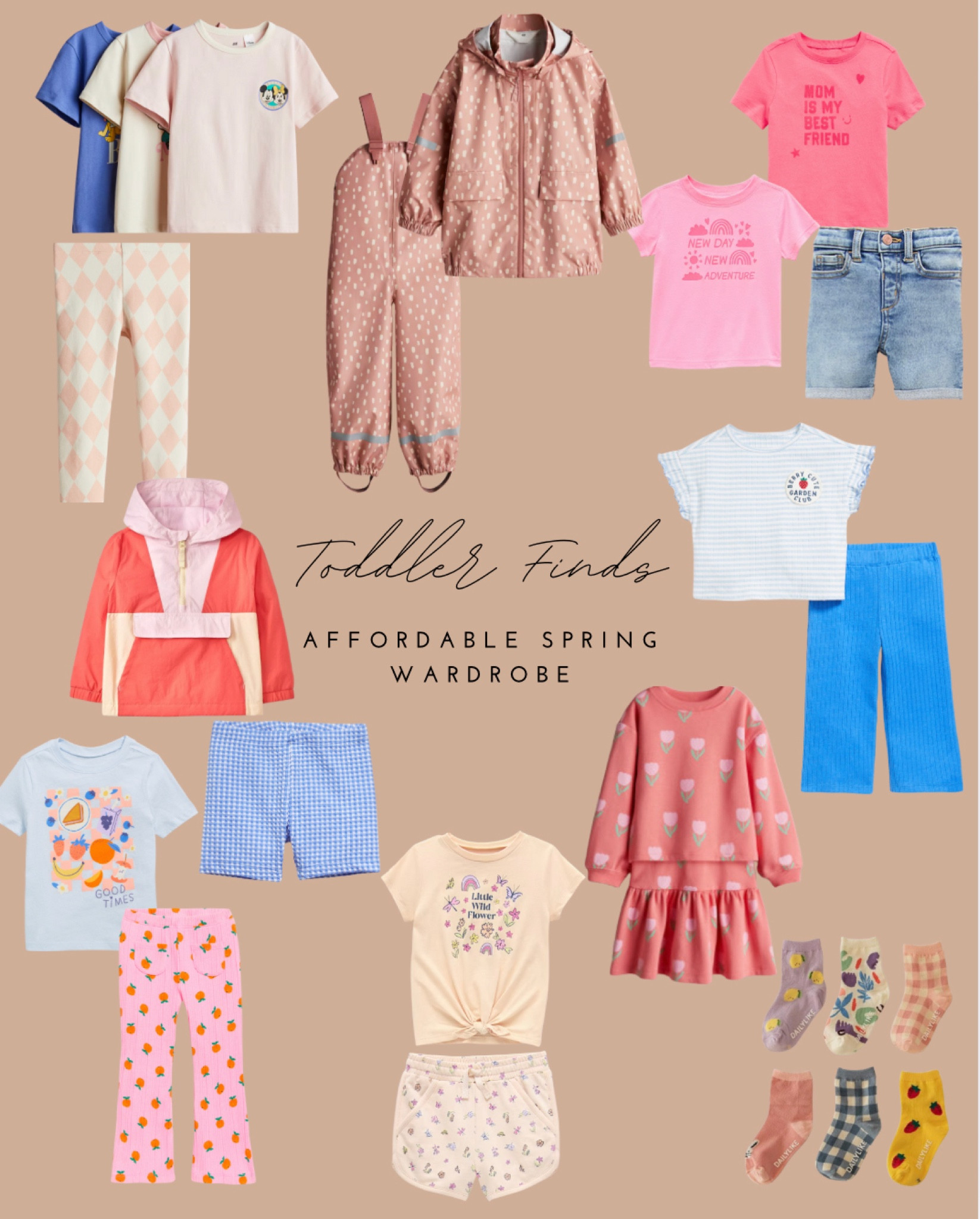 Toddler girls outfit ideas for spring. Affordable finds for girls from H&M, Target, Amazon, JCPenney, Old Navy. Cute spring colors capsule wardrobe for kids. 

#LTKkids #LTKfindsunder50 #LTKSeasonal
