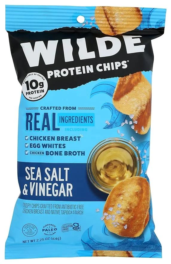 Wilde Brands Sea Salt Vinegar Chicken Chips, 2.25 Oz | Walmart (US)