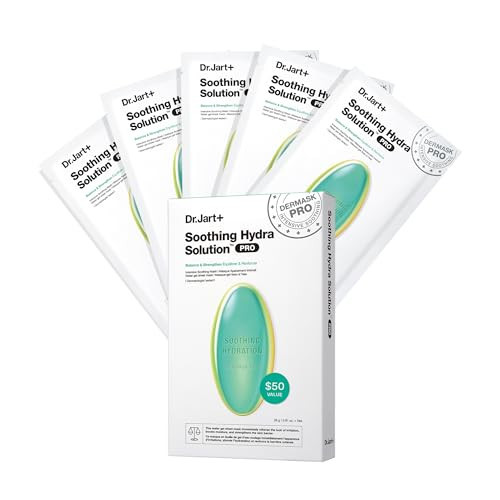 Dr.Jart+ Dermask Soothing Hydra Solution Korean Face Mask for Visibly Irritated Skin | Sheet Mask | Korean Skin Care, 5 Pack | Amazon (US)